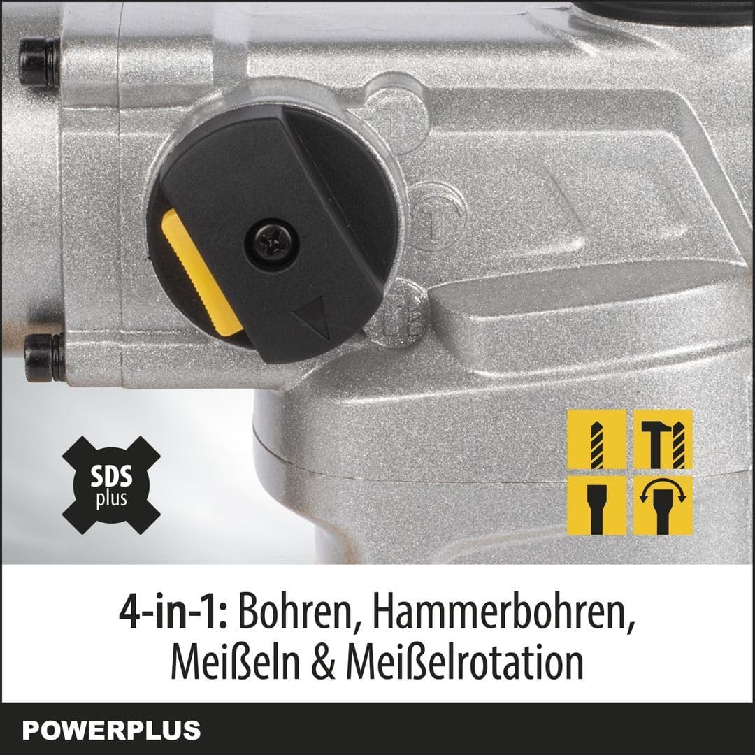 Powerplus Kombibohrmaschine POWX1175 Kombibohrer zum Bohren, Meisseln und Hämmern – Kombibohrer für