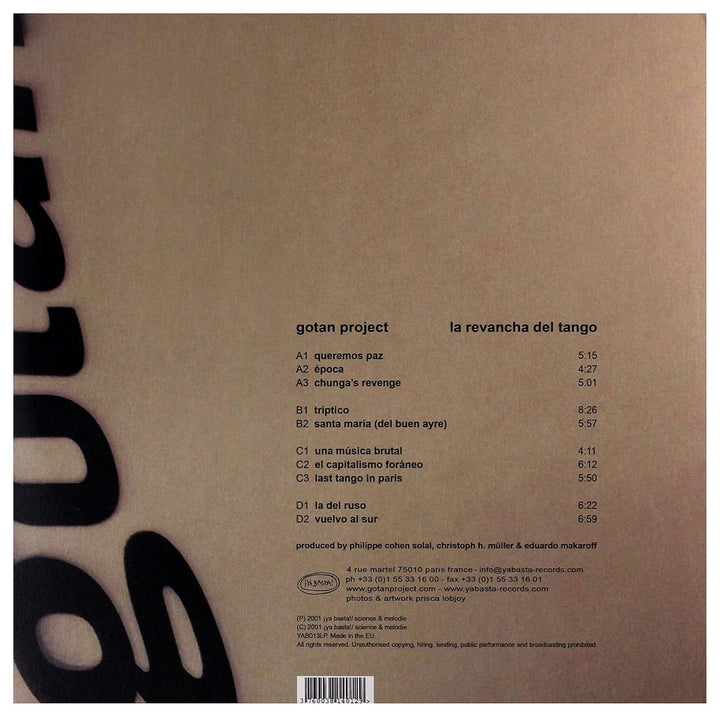 La Revencha Del Tango, Vinyl
