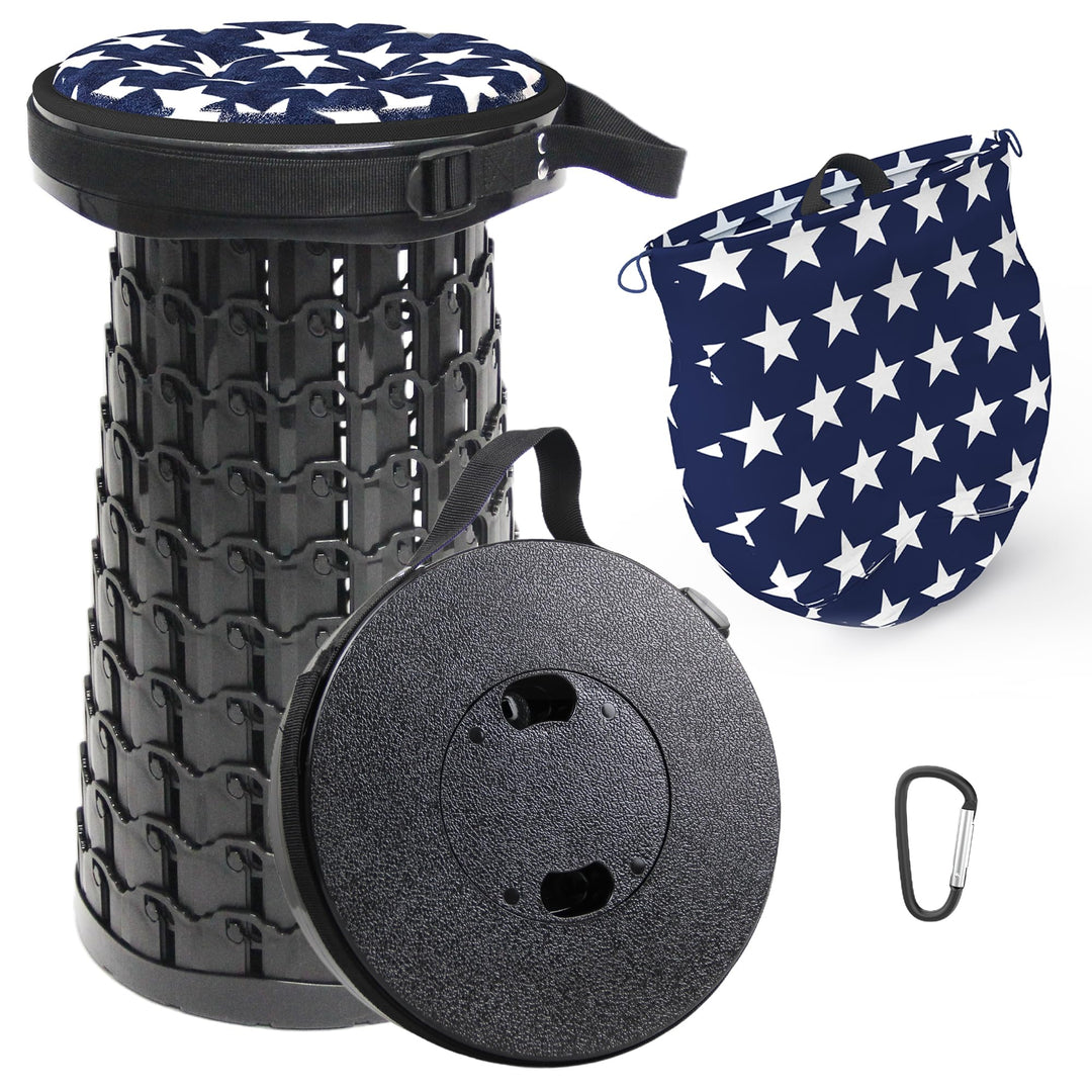 ALEVMOOM Tragbarer Klapphocker,Camping Hocker Teleskophocker,Klappbarer Hocker,Mini Leichte Campingh