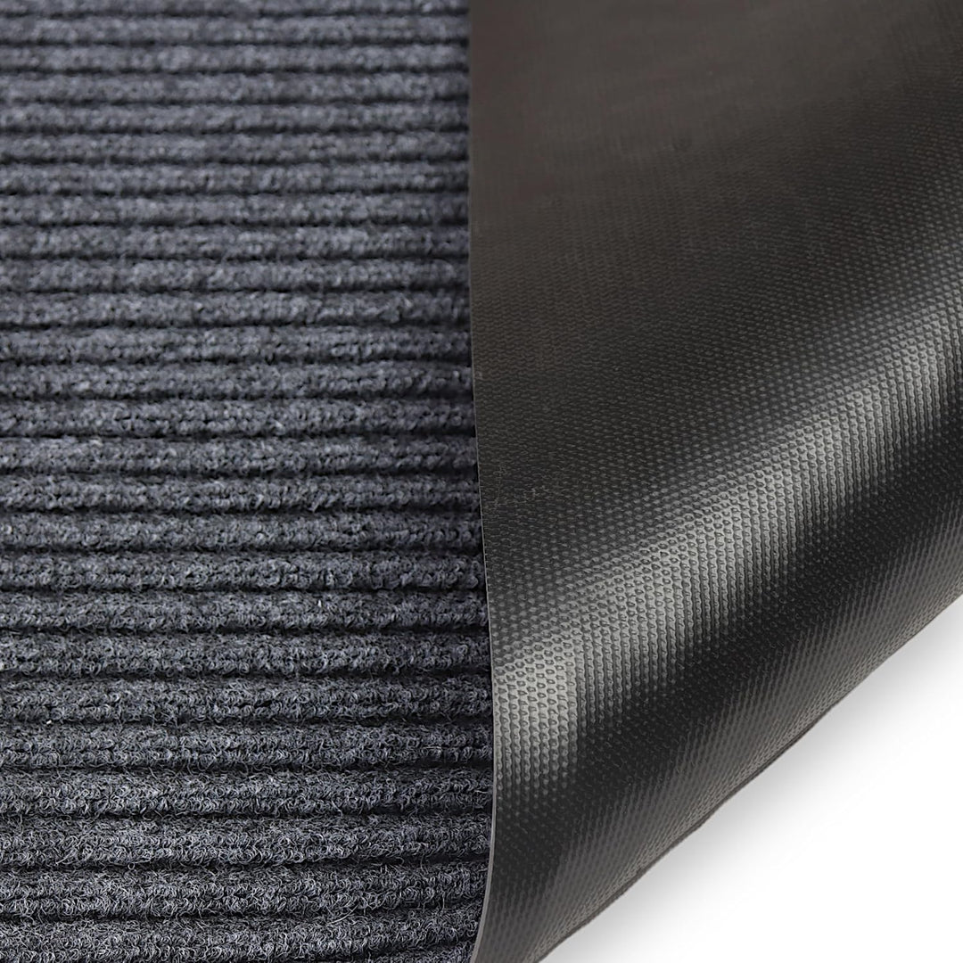 Fussmatte Grau 60x80 cm – Robuste, rutschfeste Schmutzfangmatte für Innen- und Aussenbereich - saugf