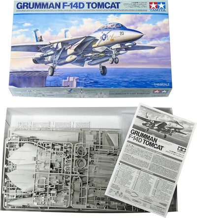 TAMIYA TAM61118 61118 - 0.075 Grumman F-14D Tomcat, Modellbau, Plastik Bausatz, Hobby, Basteln, Kleb