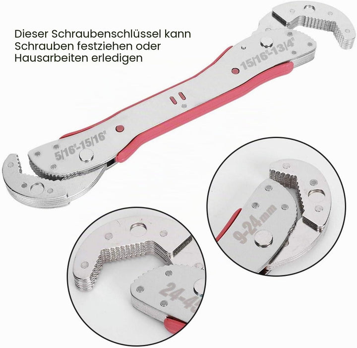 Universeller selbsteinstellender Schraubenschlüssel Zweikopf-Reparaturwerkzeug für Industriemaschine