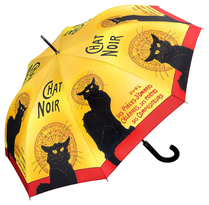 VON LILIENFELD Regenschirm Chat Noir Katze Auf-Automatik Kunst Stabil Stockschirm
