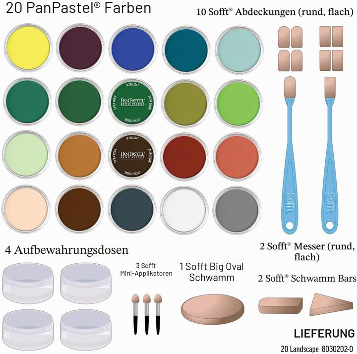 PanPastel 20-Farben-Set - Landschaft-Set.