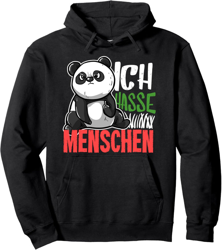 Ich hasse Menschen Panda Fun Lustig Pullover Hoodie
