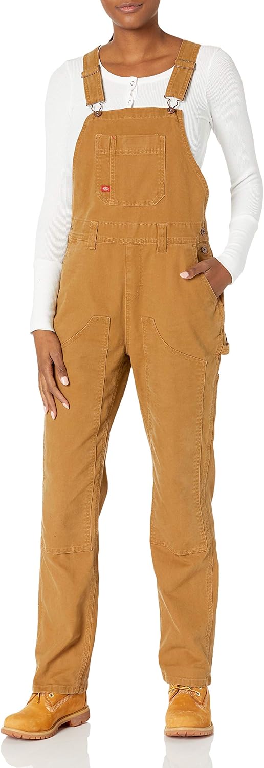 Dickies Damen Latzhose mit Zwei Vorderseiten Overall XS Braune Ente, XS Braune Ente