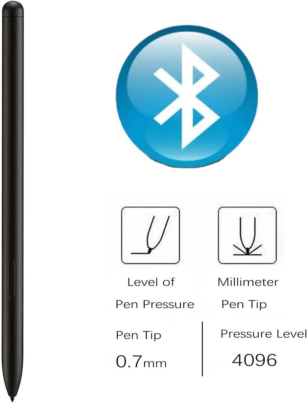 Galaxy Tab S9 Ultra S Pen Ersatz (mit Bluetooth) für Samsung Galaxy Tab S9/S9 Plus/S9 Ultra, S9 Ultr