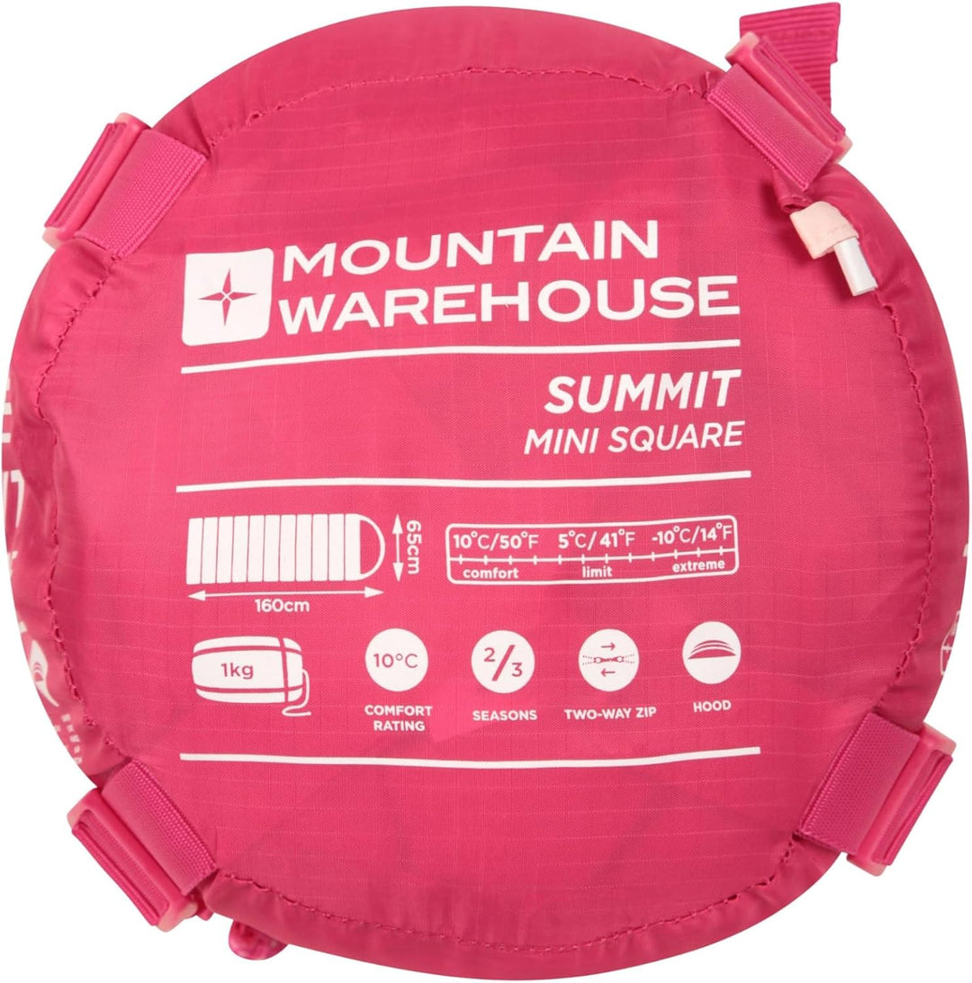 Mountain Warehouse Summit Rechteckiger Minischlafsack - Leichter Kinderschlafsack, Innentasche in Br