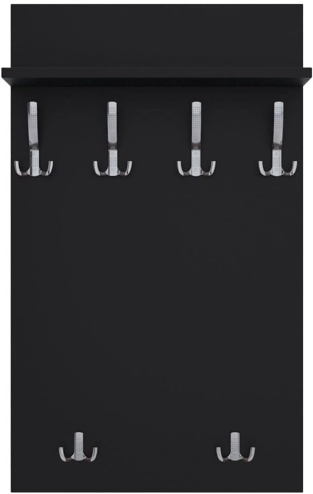 AKKE 120x60 | MAXI Garderobenpaneel Wandgarderobe Garderobe Wandpaneel Kleiderstange CHROM | SCHWARZ