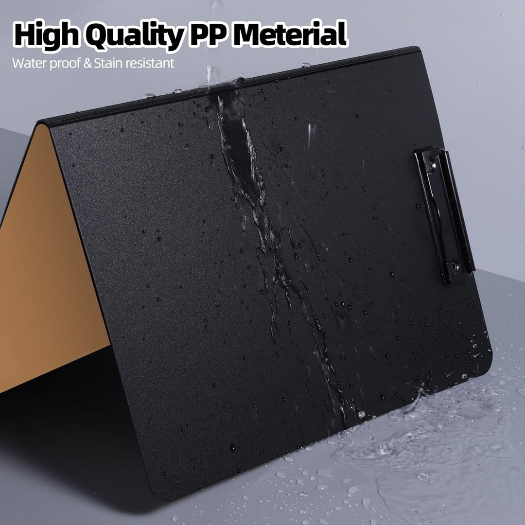 FRETONBA Klemmbrett a4, Schreibmappe 2er Pack Klemmbrett mit deckel, Klemmbrettmappe mit 2 Klemmen,