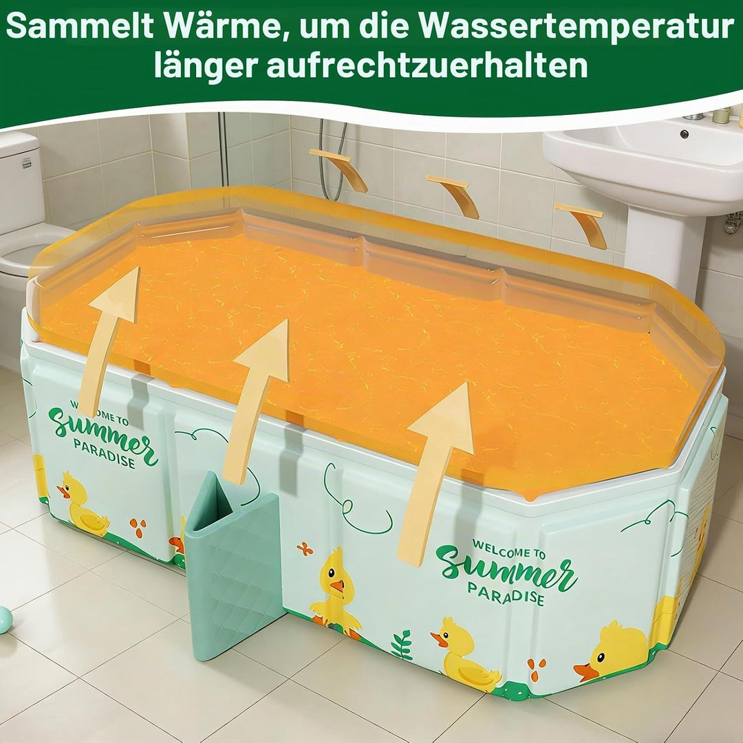 Faltbare Badewanne für Kinder, Tragbare Badewanne, Badewanne Kinder für 0-8 Jahre, Grosse Kleinkindb