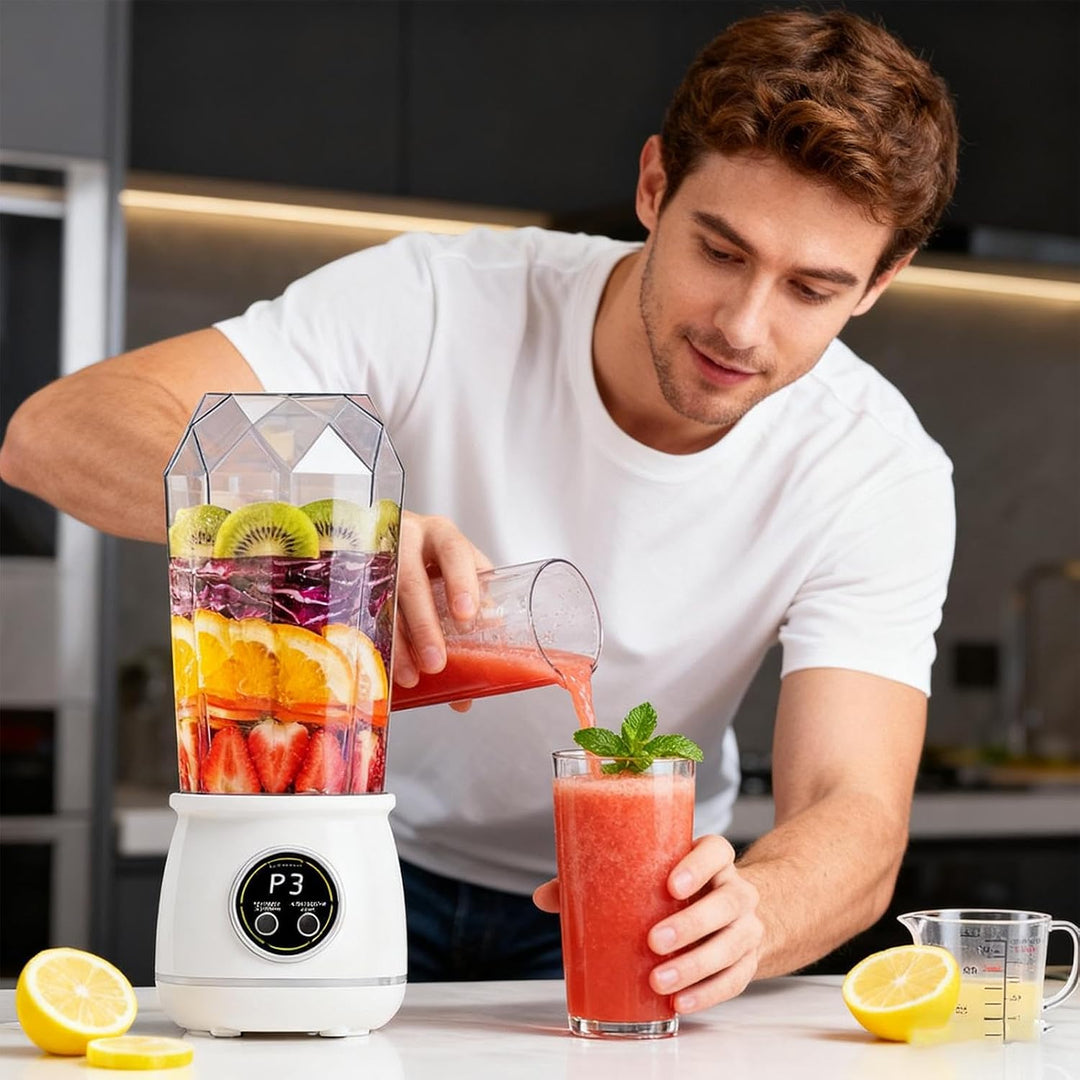 Kabelloser Und Tragbarer Mixer - 550 ml Auslaufsicherer Kabelloser Leistungsstarker Mixer für Shakes