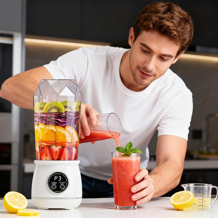 Kabelloser Und Tragbarer Mixer - 550 ml Auslaufsicherer Kabelloser Leistungsstarker Mixer für Shakes