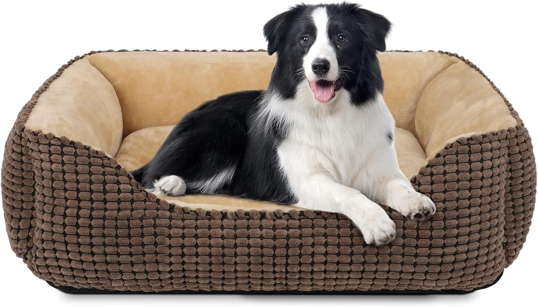 JOEJOY Hundebett Mittelgrosse Hunde, Hundekorb Flauschig, Hundebett Waschbar, Plüsch Hundebetten, ru
