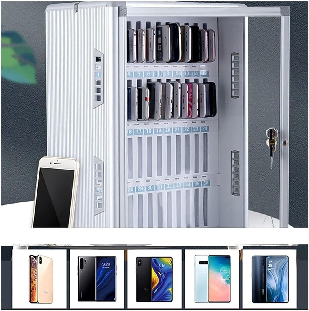 Handy Safe Metall 12/24/36/48/60 Slots Handy Transparent Türschloss Box Fabrik Schule Handy Aufbewah