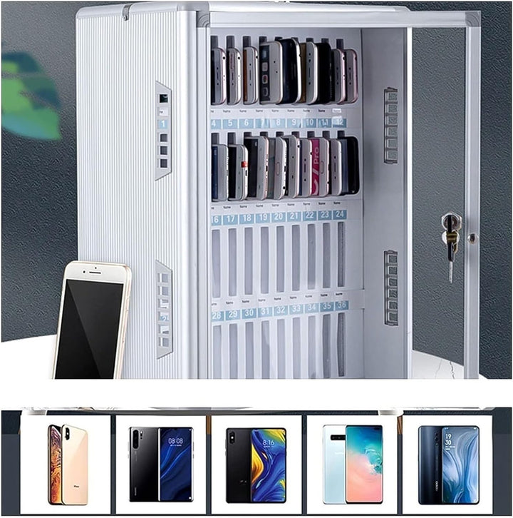 Handy Safe Metall 12/24/36/48/60 Slots Handy Transparent Türschloss Box Fabrik Schule Handy Aufbewah