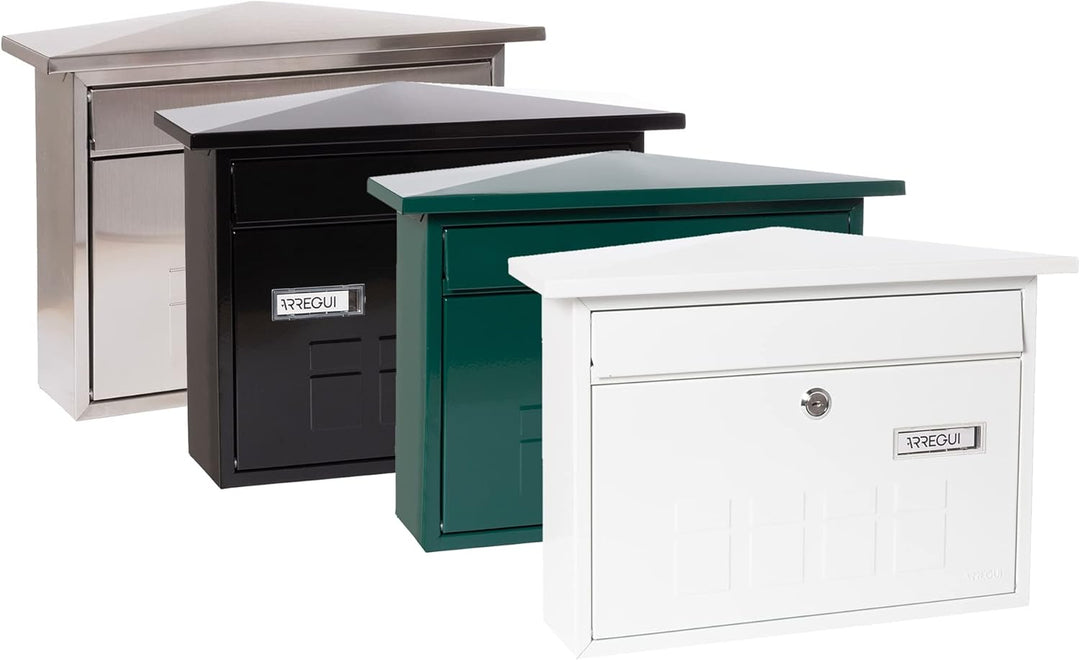ARREGUI M105832 Deco E5707 Individueller Briefkasten aus rostfreiem Stahl, Grösse M (DIN A4 und Zeit
