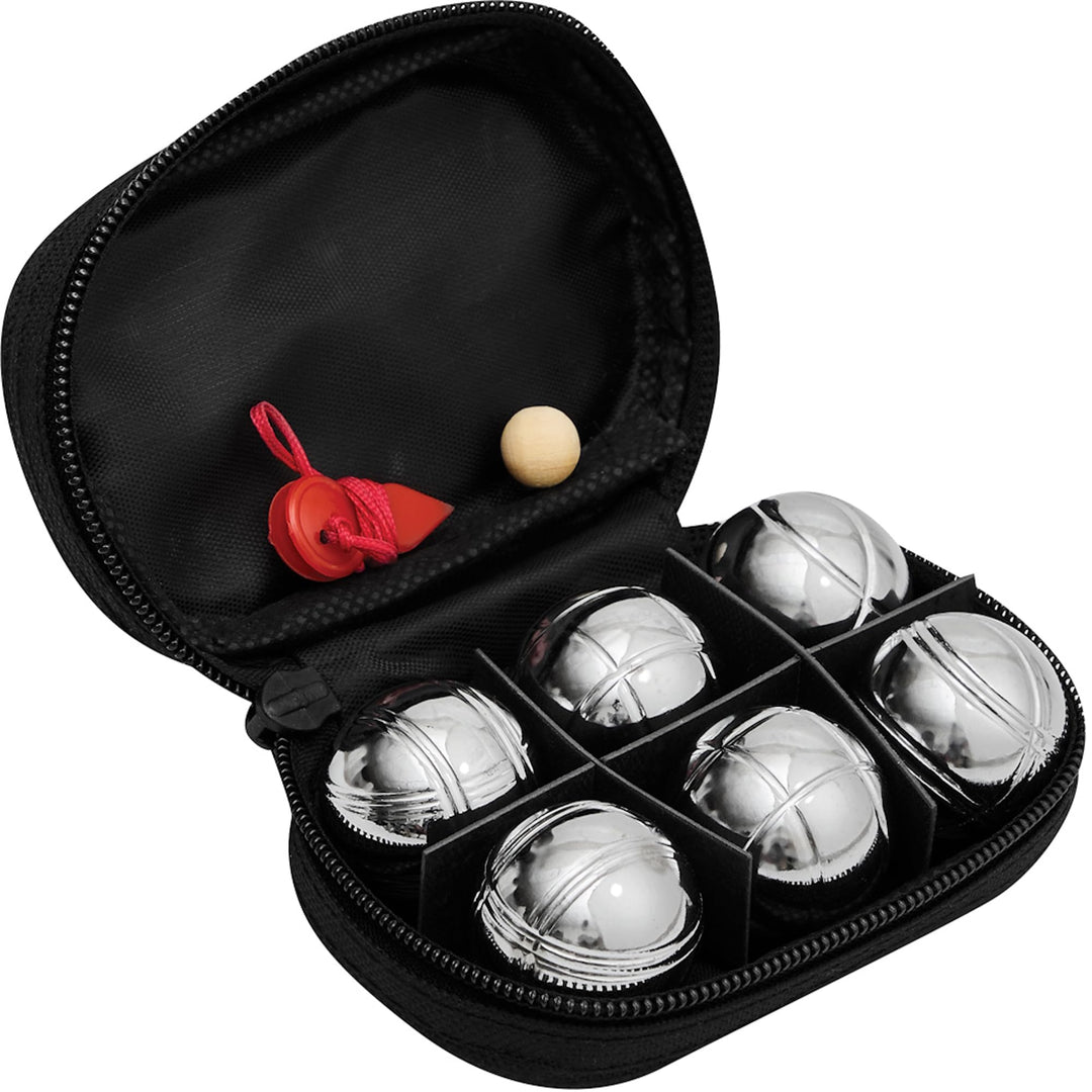 noTrash2003 David Mini Boule Set für die Hosentasche, Mini Boccia & Petanque Set mit 6 Metallkugeln