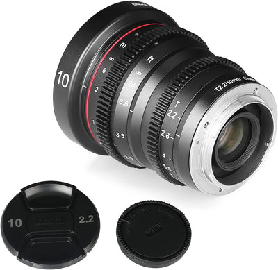 Meike 10mm T2.2 Grosse Blende Manueller Fokus Geringe Verzerrung APS-C S35-Format Mini Prime Cine-Ob