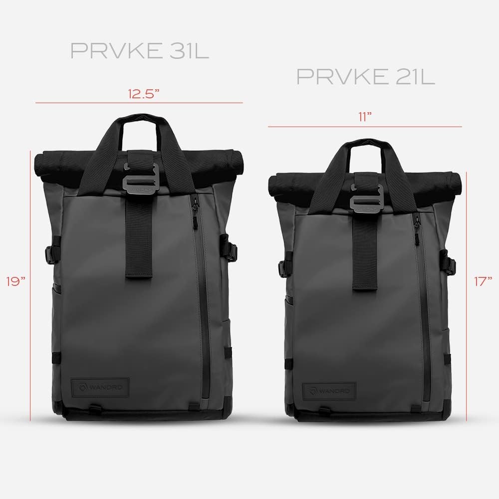 WANDRD All-New PRVKE Fotografie-Reise-Rucksack und Fotografie-Pack Schwarz 21L Photography Bundle, S