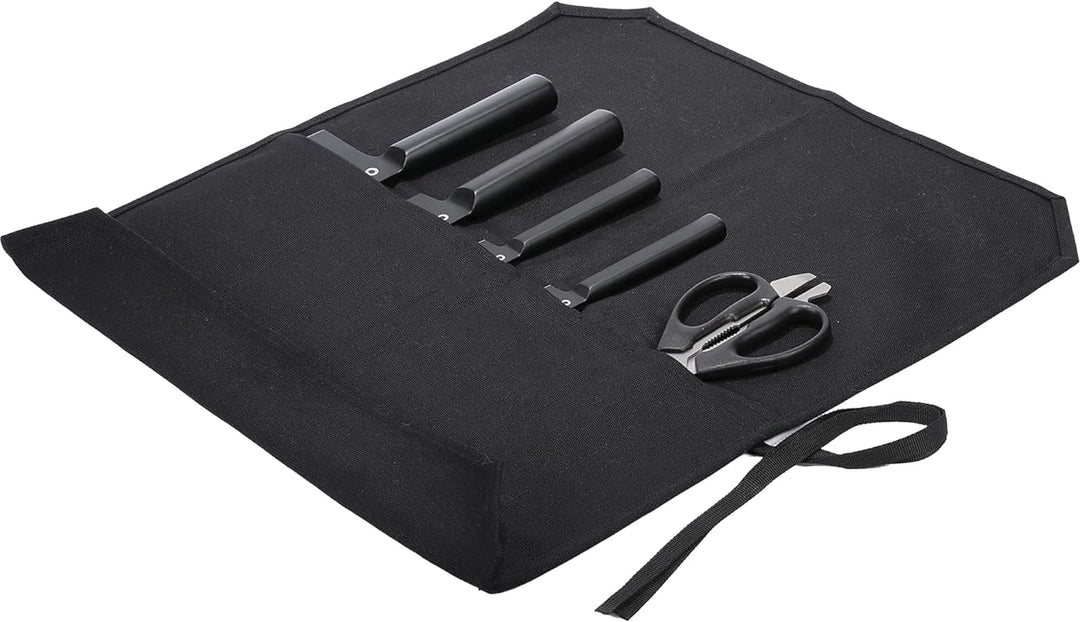 Kaaltisy Gewachstes Canvas-Messer-Rolltasche, Aufbewahrungstasche für Küchenmesser, wasserdichte Mes