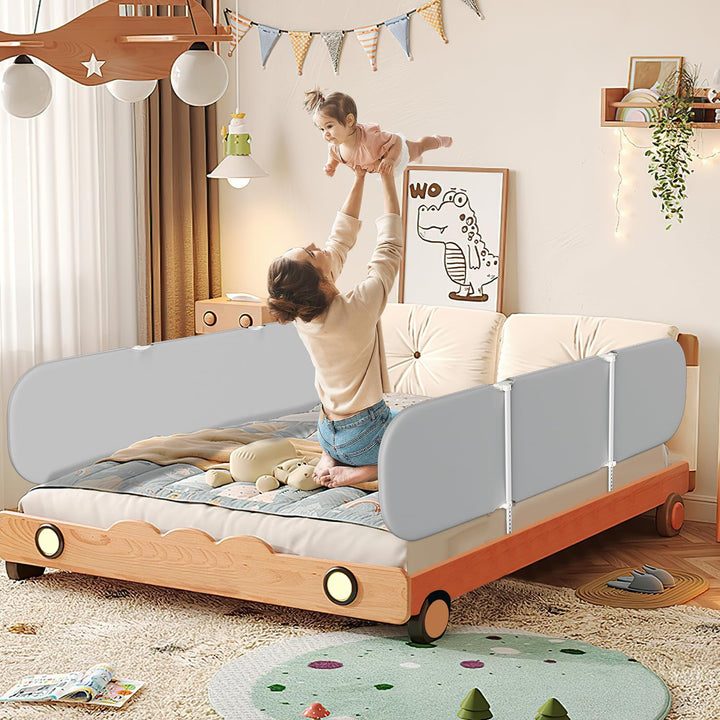 Eulenke 180cm Bettgitter Rausfallschutz Klappbar, Höhenverstellbar Bettschutzgitter Kinderbettgitter