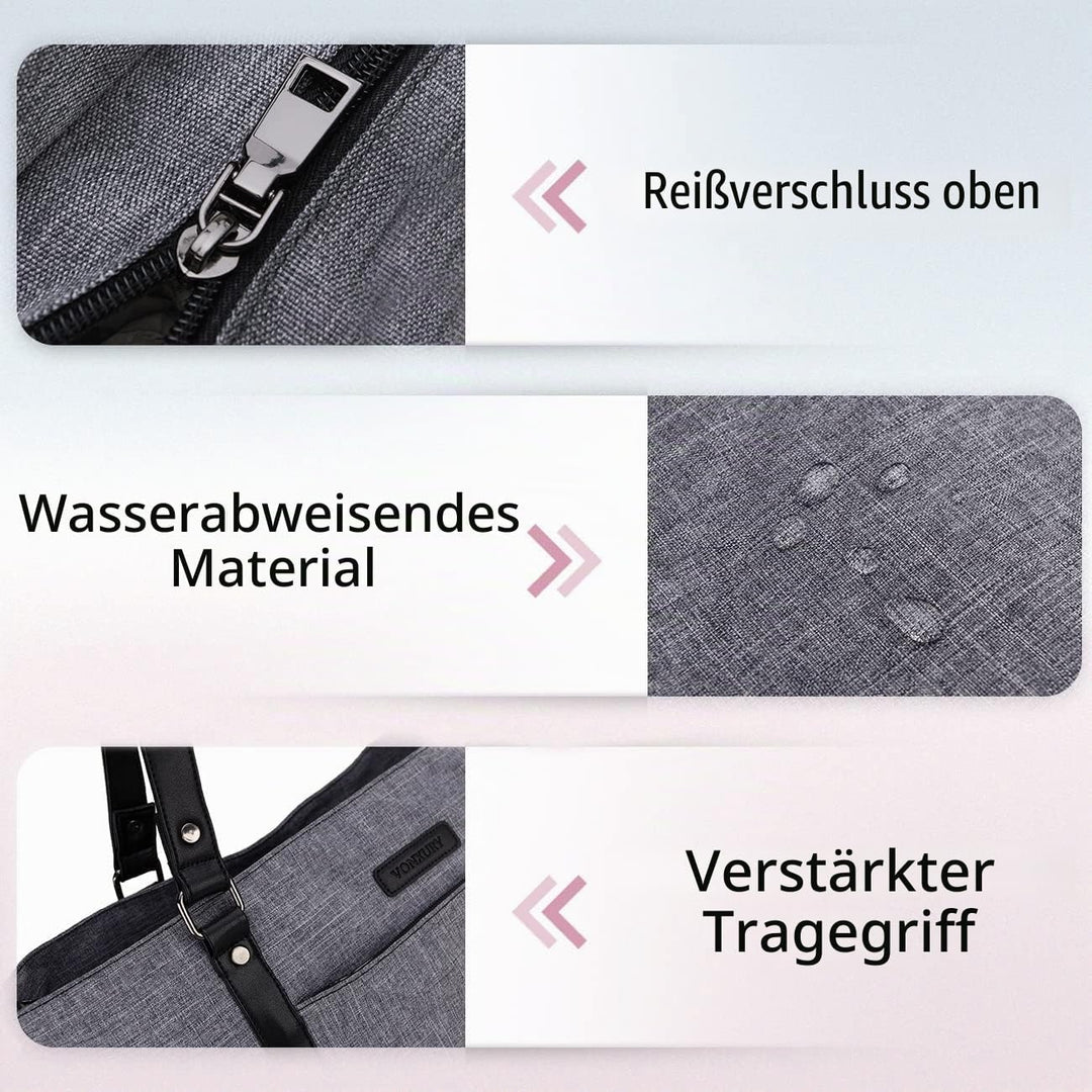 VX VONXURY Laptop Handtasche Damen Laptoptasche,15,6 Zoll Computer Umhängetasche Lehrer Arbeitstasch