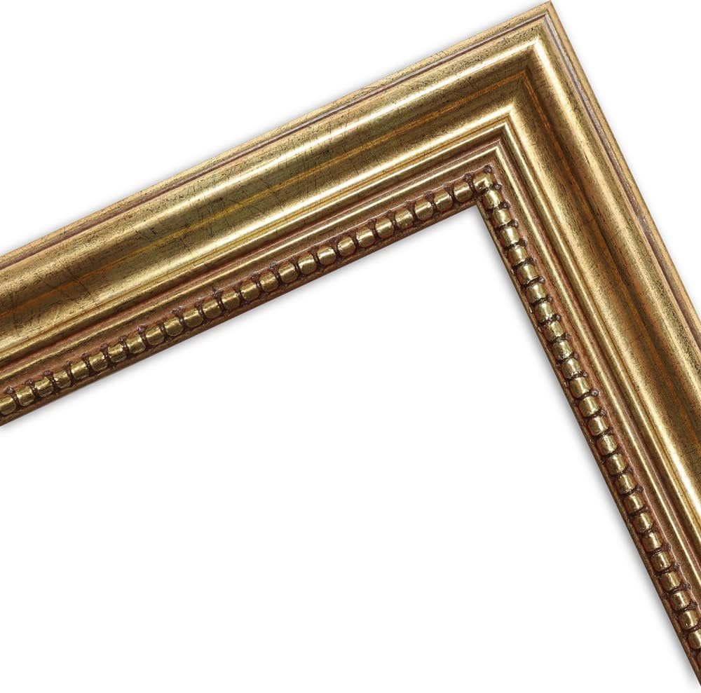 WANDStyle Bilderrahmen Antik 40x60cm I Farbe: Gold I Holzbilderrahmen I Fotorahmen I Goldener Barock