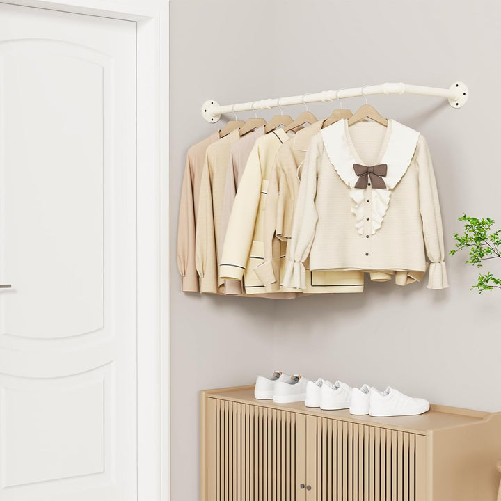 Garderobenstange Wand L Form, 2er Set, Kleiderstange Industrial, Platzsparenders Kleiderständer für