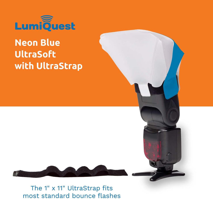 LumiQuest Ultrasoft Frosted Light Diffuser, Compact Light Modifier with UltraStrap Bundle, Universal