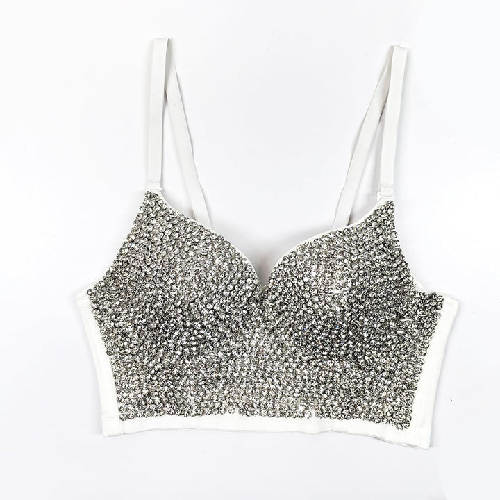 Damen Korsett Bustier BH Dessous Tank Top Trägertop Crop Top Corsage Schlanke Weste 