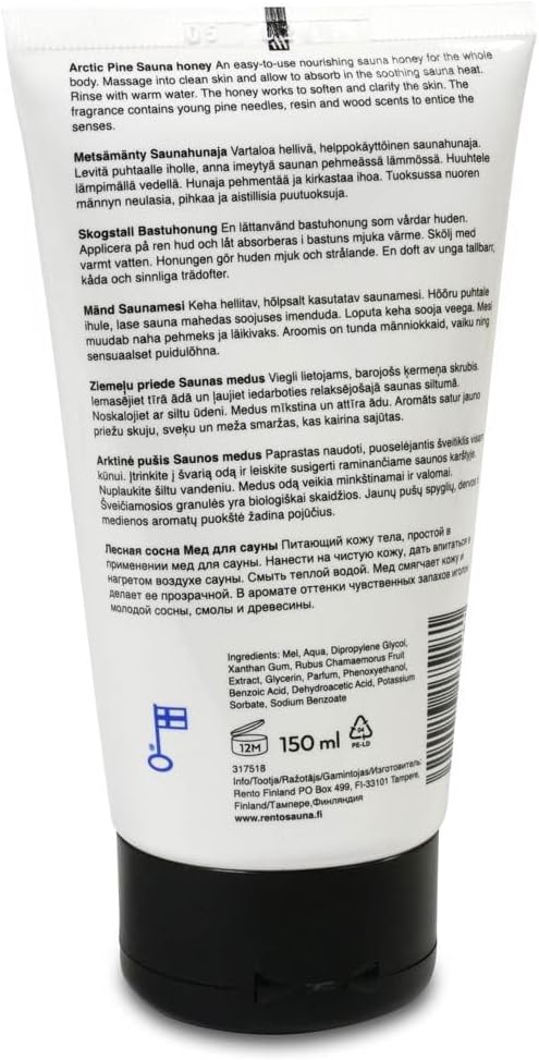 Rento Saunahonig-Creme 3er Set Blueberry Arctic Pine Birch - Feuchtigkeitsspendendes Exfoliant-Peeli