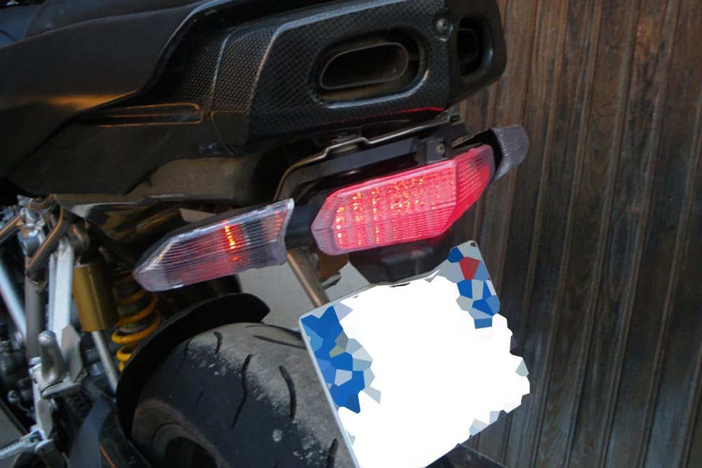aVDB-moto LED-Bremslicht mit integrierten Blinker kompatibel mit Ducati 749, 999 Multistrada (Klar),