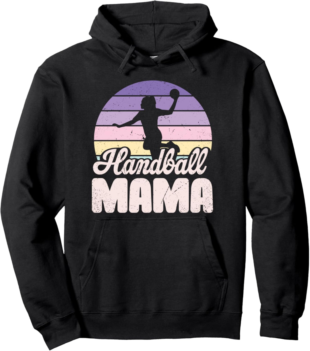 Handball Mama Retro Handballerin Handballspielerin Muttertag Pullover Hoodie