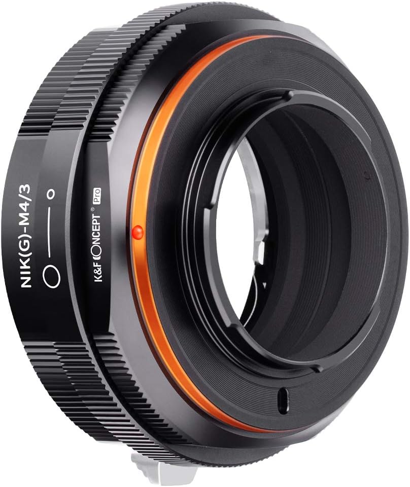 K&F Concept M18125 NIK(G)-M4/3 Hochpräziser Adapterring,Kompatibel mit Nikon AI G AF-S-Objektiven be