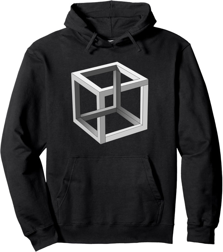 Unmögliche optische Täuschung des Würfels Pullover Hoodie