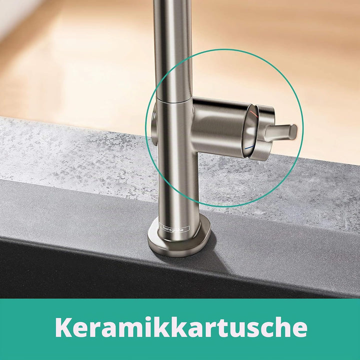 hansgrohe Küchenarmatur Talis M54, Wasserhahn Küche mit Auslauf Höhe 270 mm, 360° drehbar, 1 Strahla