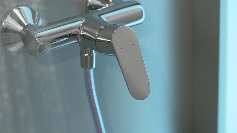 hansgrohe Focus - Duscharmatur Aufputz für 1 Verbraucher, Mischbatterie Dusche, Einhebelmischer, Chr