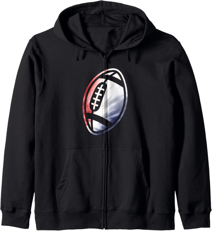 American Football Ball Batik Kapuzenjacke