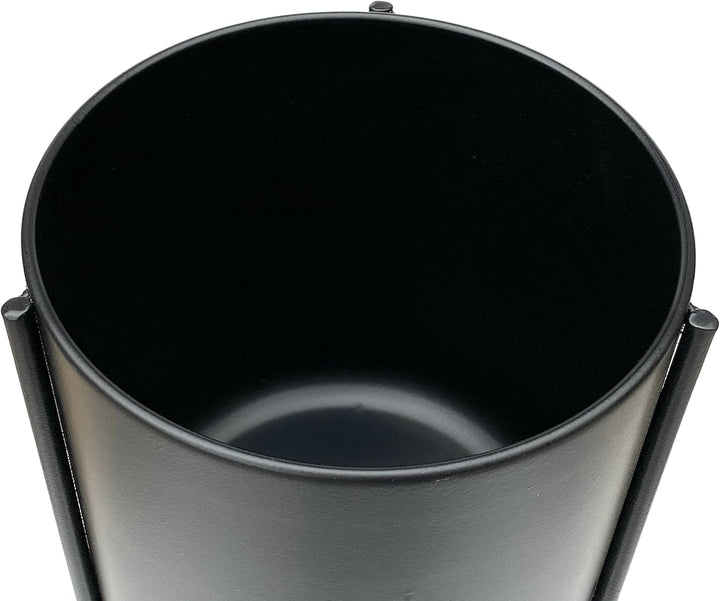 DanDiBo Blumenständer mit Topf Metall Schwarz 80 cm Blumenhocker 96022 Blumensäule Modern Pflanzenst