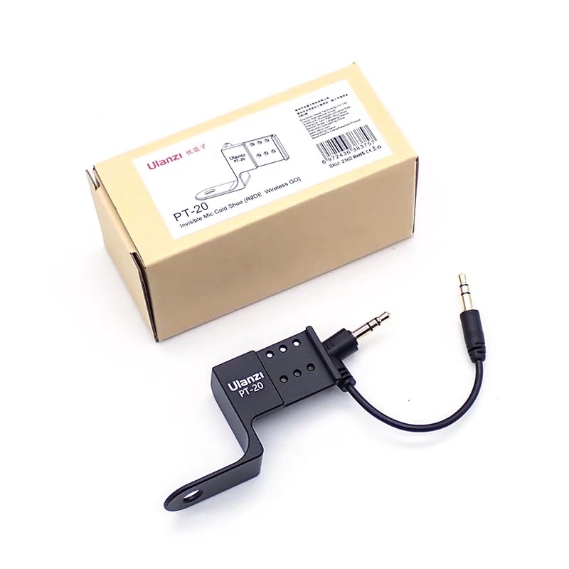 Ulanzi PT-20 für Insta360 X3 / ONE X2 unsichtbares Mikrofon Cold Shoe für RODE Wireless GO Mikrofonh