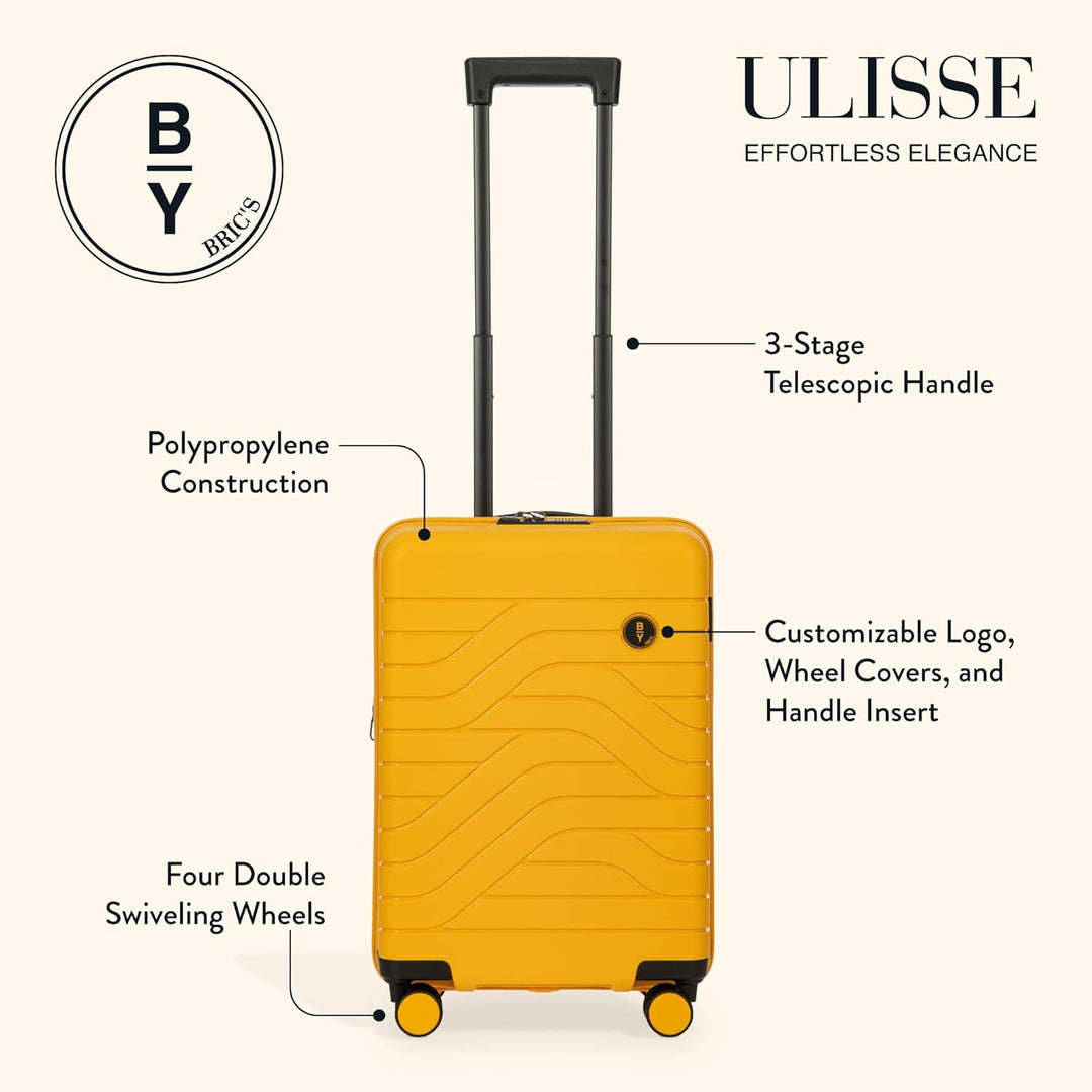 Bric's Hartschalen-Trolley Erweiterbar, Kollektion Ulisse B|Y, 4-Rollen-Koffer, Widerstandsfähig und
