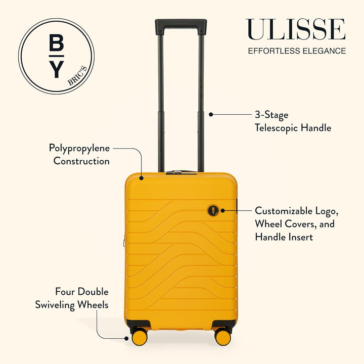 Bric's Hartschalen-Trolley Erweiterbar, Kollektion Ulisse B|Y, 4-Rollen-Koffer, Widerstandsfähig und