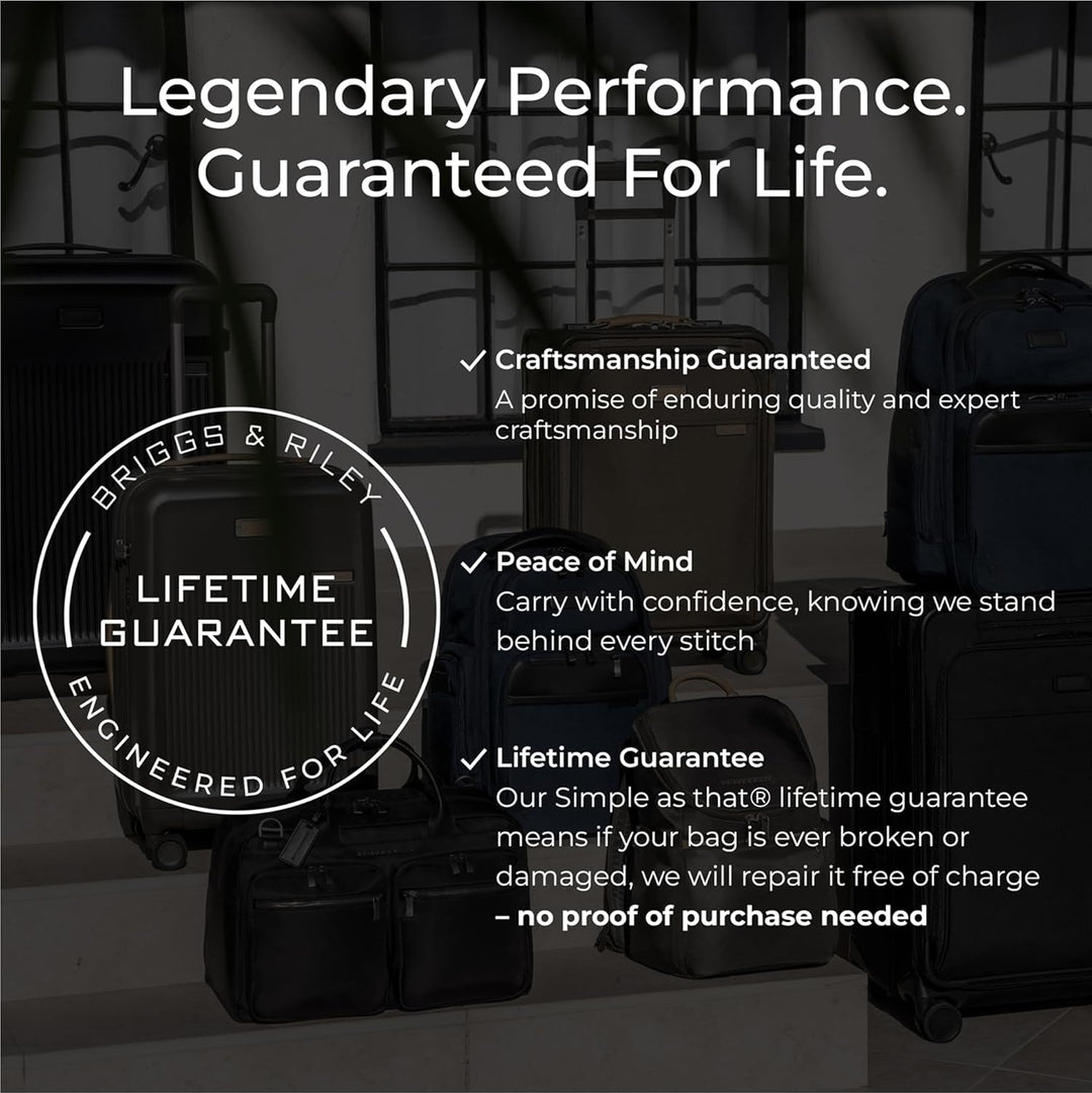 Briggs & Riley Baseline Toilettenartikel-Set Schwarz Erweiterbares Essentials-Toiletry Kit, Schwarz