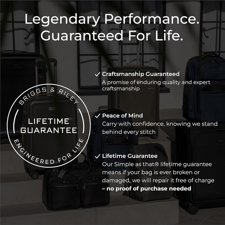 Briggs & Riley Baseline Toilettenartikel-Set Schwarz Erweiterbares Essentials-Toiletry Kit, Schwarz