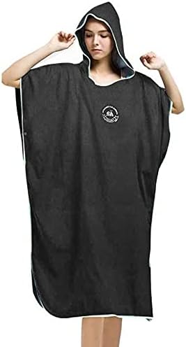 Hiturbo Mikrofaser Handtuch Poncho, Umziehhilfe Strand, Surf Poncho Herren und Damen Changing Robe,