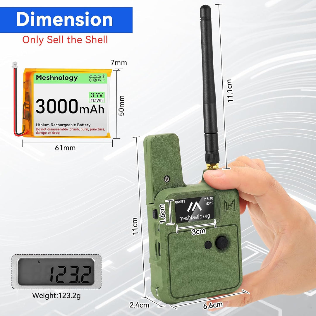 Gehäuse für Wio Tracker L1 Entwicklungsboard Geräteset – 3000 mAh Akku, GPS-Modul, Antenne, All-in-G