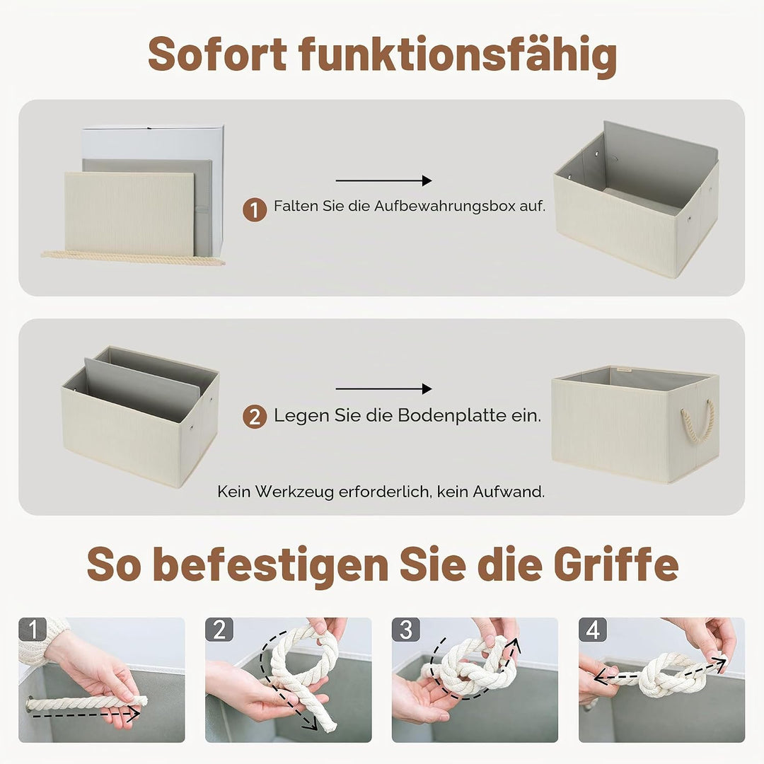 StorageWorks grosse Aufbewahrungskorbe zum Ordnen, faltbare Körbe Aufbewahrung für Regale, Aufbewahr