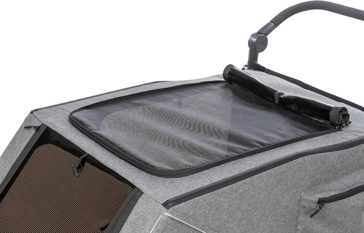 Trixie Dog Trailer for Bicycles 16.1 × 21.3 × 24.4 inches up to 55.1 lbs – Suspended Dog Bike Traile