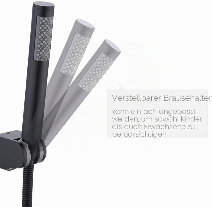 KES Duschkopf Handbrause Edelstahl Duschbrause Bad Brausekopf mit Duschkopfhalterung und Duschschlau